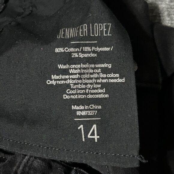 JLO Jennifer Lopez Women's Skinny Stretch Button Fly Jeans Black Sz 14 (31x29) - Picture 9 of 11